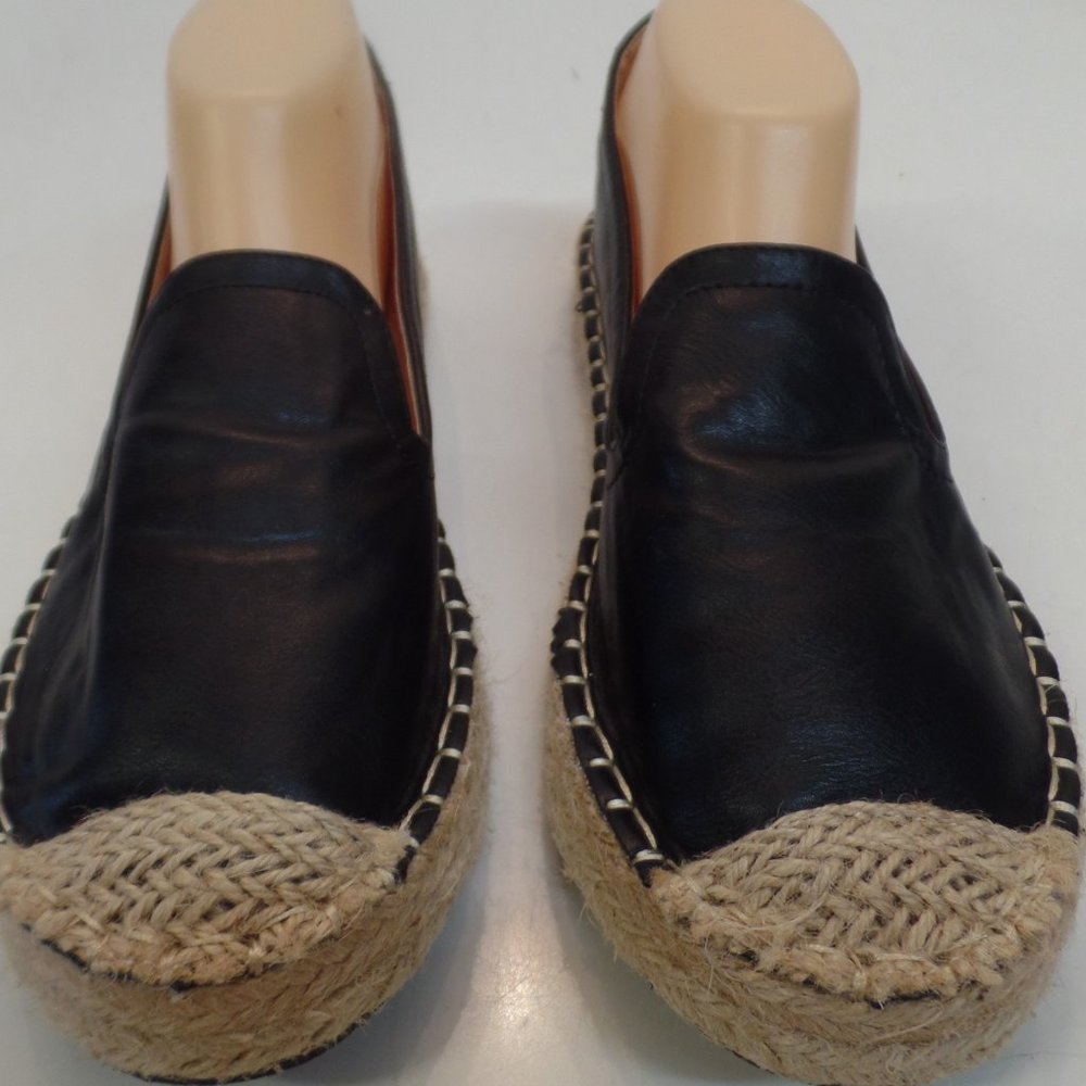 CHASE & CHLOE Sierra Black Espadrilles Slip On Loafers Sz 8.5.  Pre Ownd - Picture 3 of 12